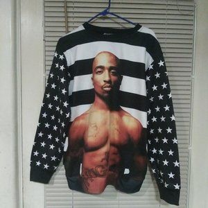 Tupoc,B/W Stars & Stripes SneakGallery Sweatshirt